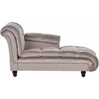Beliani - Chaiselongue Linksseitig Taupe Stoff mit Holzfüßen Gedrechselt Arm- & Rückenlehne Gesteppt Modern Récamiere Liegesofa Wohnzimmer Möbel Beliani - Chaiselongue Linksseitig Taupe Stoff mit Holzfüßen Gedrechselt Arm- & Rückenlehne Gesteppt Modern Récamiere Liegesofa Wohnzimmer Möbel von BELIANI