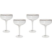 Beliani - Champagnerschalen 4er Set Transparent mit Goldrand Gehämmertes Design 450 ml 45 cl Fassungsvermögen Mundgeblasen Champagnergläser Beliani - Champagnerschalen 4er Set Transparent mit Goldrand Gehämmertes Design 450 ml 45 cl Fassungsvermögen Mundgeblasen Champagnergläser von BELIANI