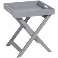 Couchtisch Grau 40 x 40 cm Quadratisch Tablett Tisch Leichtgewichtig Quadratisch Modern - Grau von BELIANI