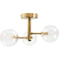 Deckenleuchte Messing aus Glas Rund 3 Kugel Schirme 3-Flammig Glamourös Eleganter Stil Modernes Design für Wohnzimmer Schlafzimmer Flur von BELIANI