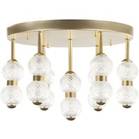 Deckenleuchte Gold aus Metall u. Glas Integriertes LED-Licht Edel Elegant Glamour Deckenlampe für Wohnzimmer Schlafzimmer Esszimmer Flur von BELIANI