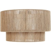 Deckenleuchte Naturfarben Jute- u. Terylenschnur ⌀ 45 cm Rund Trommelform 1-Flammig Boho Wohnzimmer Flur Esszimmer Schlafzimmer Beleuchtung von BELIANI