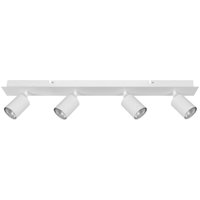 Deckenleuchte Weiß Metall in Matt Lang 4-flammig Verstellbar Zylinderform Industrie Look Moderne Wandleuchte von BELIANI