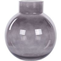 Beliani - Blumenvase Grau Glas 22 cm Bauchig Kugelform mit Breiter Öffnung Modern Tischdeko Wohnaccessoires Deko Glasvase für Wohnzimmer Esstisch von BELIANI