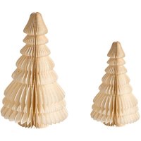 Dekofiguren 2er Set SKJOMA Weihnachtsbaum 15/20 cm Beige Dekofiguren 2er Set SKJOMA Weihnachtsbaum 15/20 cm Beige von BELIANI