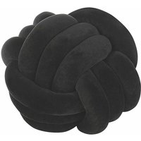 Beliani - Dekokissen Schwarz Samtstoff 30 x 30 cm Knotenball Sofakissen verknotet Wohnaccessoires Wohnzimmer Schlafzimmer Kinderzimmer Modern von BELIANI