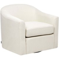 Drehsessel Hellbeige Polyester Stoff Wasserabweisend Retro Minimalistisch Wohnzimmer Möbel Drehsessel Hellbeige Polyester Stoff Wasserabweisend Retro Minimalistisch Wohnzimmer Möbel von BELIANI