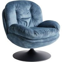 Drehsessel NOLVIK Samtstoff Dunkelblau von BELIANI