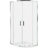 Duschkabine Silber Sicherheitsglas u. Aluminiumprofile 90x90 cm Halbrund 185 cm Hoch mit Magnetschloss u. 2 Schiebetüren Modern Duschabtrennung Duschkabine Silber Sicherheitsglas u. Aluminiumprofile 90x90 cm Halbrund 185 cm Hoch mit Magnetschloss u. 2 Schiebetüren Modern Duschabtrennung von BELIANI