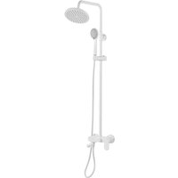 Duschsystem Weiß mit Kopf und Handbrause Matt Set Modernes Design - Weiß von BELIANI