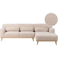 Ecksofa Beige Chenille-Stoffbezug L-förmig 3-Sitzer Sofa mit Chaiselongue Linksseitig Wohnzimmermöbel Modern Wohnzimmer Ausstattung Wohnecke Ecksofa Beige Chenille-Stoffbezug L-förmig 3-Sitzer Sofa mit Chaiselongue Linksseitig Wohnzimmermöbel Modern Wohnzimmer Ausstattung Wohnecke von BELIANI
