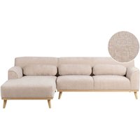 Ecksofa Beige Chenille-Stoffbezug L-förmig 3-Sitzer Sofa mit Chaiselongue Rechtsseitig Wohnzimmermöbel Modern Wohnzimmer Ausstattung Wohnecke von BELIANI