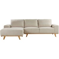 Ecksofa Beige Samt L-Förmig 3-Sitzer Sofa Rechtsseitig mit Polsterung Gepolstert Holzbeine Stoffsofa Modern Wohnzimmer Wohnecke Sitzecke Möbel Ecksofa Beige Samt L-Förmig 3-Sitzer Sofa Rechtsseitig mit Polsterung Gepolstert Holzbeine Stoffsofa Modern Wohnzimmer Wohnecke Sitzecke Möbel von BELIANI