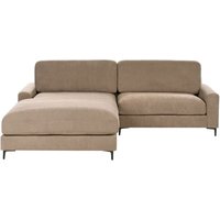 Ecksofa Braun Stoff Rechtsseitig für 3 Personen L-Form Polsterung Gepolstert Schwarze Metallbeine Modern Couch für Wohnzimmer Ecksofa Braun Stoff Rechtsseitig für 3 Personen L-Form Polsterung Gepolstert Schwarze Metallbeine Modern Couch für Wohnzimmer von BELIANI