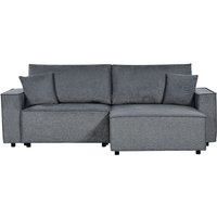 Ecksofa Dunkelgrau Stoffbezug L-förmig 3-Sitzer Schlafsofa Linksseitig mit Stauraum Chaiselongue Modern Wohnzimmer Ausstattung Wohnecke Sitzecke Ecksofa Dunkelgrau Stoffbezug L-förmig 3-Sitzer Schlafsofa Linksseitig mit Stauraum Chaiselongue Modern Wohnzimmer Ausstattung Wohnecke Sitzecke von BELIANI