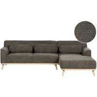 Ecksofa Dunkelgrün Stoff Cord L-förmig 3-Sitzer Sofa mit Chaiselongue Linksseitig Wohnzimmermöbel Modern Wohnzimmer Ausstattung Wohnecke Ecksofa Dunkelgrün Stoff Cord L-förmig 3-Sitzer Sofa mit Chaiselongue Linksseitig Wohnzimmermöbel Modern Wohnzimmer Ausstattung Wohnecke von BELIANI