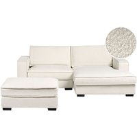 Ecksofa KOLDING Stoff Hellbeige mit Ottomane linksseitig von BELIANI