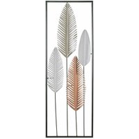 Beliani - Wanddekoration Gold/Silber aus Metall Blätterform mit Ramen 31x4x90 Modernes Design, Trendy, Wohnzimmer, Flur Beliani - Wanddekoration Gold/Silber aus Metall Blätterform mit Ramen 31x4x90 Modernes Design, Trendy, Wohnzimmer, Flur von BELIANI