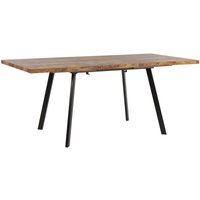 Esstisch Braun MDF-Platte für 6 Personen 140x90 cm ausziehbar 180x90 cm rechteckig mit Metallgestell Wohnzimmer Esszimmer Wohnküche Esstisch Braun MDF-Platte für 6 Personen 140x90 cm ausziehbar 180x90 cm rechteckig mit Metallgestell Wohnzimmer Esszimmer Wohnküche von BELIANI