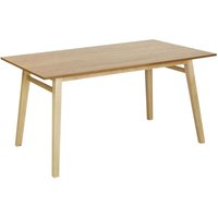 Esstisch Helles Holz mdf Kautschukholz 150 x 90 cm Holzbeine Rechteckige furnierte Platte Natürliches Finish Minimalistische Skandinavische Küche von BELIANI