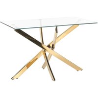 Esstisch MARAMO Gold 120 cm 70 cm Sicherheitsglas von BELIANI