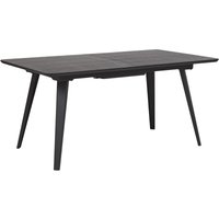 Esstisch Schwarz Stahlgestell 160x90 cm ausziehbar für 6 Personen mit MDF-Platte in Holzoptik rechteckig Wohn-Küche Esszimmer Wohnzimmer Esstisch Schwarz Stahlgestell 160x90 cm ausziehbar für 6 Personen mit MDF-Platte in Holzoptik rechteckig Wohn-Küche Esszimmer Wohnzimmer von BELIANI