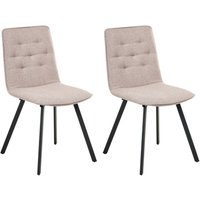 Esszimmerstühle 2er Set Hellbraun Stoff Gepolstert mit Schwarzen Beinen Ohne Armlehnen Modern Polsterstühle Küchenstühle Esszimmer Küche Esszimmerstühle 2er Set Hellbraun Stoff Gepolstert mit Schwarzen Beinen Ohne Armlehnen Modern Polsterstühle Küchenstühle Esszimmer Küche von BELIANI
