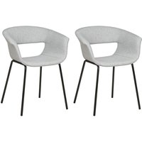 Esszimmerstühle 2er Set Hellgrau mit Schwarzen Beinen Modernes Design für Esszimmer Essbereich Küche Wohnzimmer Esszimmerstühle 2er Set Hellgrau mit Schwarzen Beinen Modernes Design für Esszimmer Essbereich Küche Wohnzimmer von BELIANI