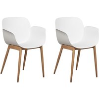 Esszimmerstuhl 2er Set ABILENE Weiß von BELIANI