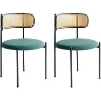 Esszimmerstuhl 2er Set ANDOVER Metall Grün Esszimmerstuhl 2er Set ANDOVER Metall Grün von BELIANI