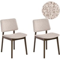 Esszimmerstuhl 2er Set BLANE Bouclé Dunkelbraun / Taupe Esszimmerstuhl 2er Set BLANE Bouclé Dunkelbraun / Taupe von BELIANI