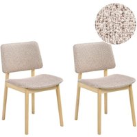 Esszimmerstuhl 2er Set BLANE Bouclé Hellbraun / Taupe Esszimmerstuhl 2er Set BLANE Bouclé Hellbraun / Taupe von BELIANI