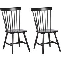 Esszimmerstuhl 2er Set BURGES Holz Schwarz von BELIANI