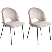 Esszimmerstuhl 2er Set COVELO Taupe Esszimmerstuhl 2er Set COVELO Taupe von BELIANI
