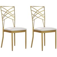 Esszimmerstuhl 2er Set GIRARD Metall Gold Esszimmerstuhl 2er Set GIRARD Metall Gold von BELIANI
