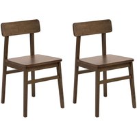 Esszimmerstuhl 2er Set GORRE Holz Dunkelbraun von BELIANI