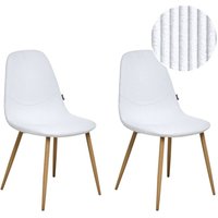 Esszimmerstuhl 2er Set hilden Cord Weiß von BELIANI