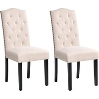 Esszimmerstuhl 2er Set Hellbeige Polsterbezug mit Chesterfield Steppung Holzbeine Glamour Look Wohnzimmer Essbereich Gästezimmer Arbeitszimmer Esszimmerstuhl 2er Set Hellbeige Polsterbezug mit Chesterfield Steppung Holzbeine Glamour Look Wohnzimmer Essbereich Gästezimmer Arbeitszimmer von BELIANI