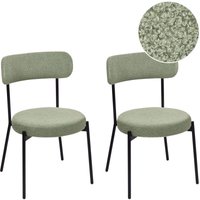 Esszimmerstuhl 2er Set Hellgrün Bouclé-Bezug mit Hoher Lehne Metallbeine Modernes Design Sitzmöbel Esszimmer Küche Wohnküche Wohnzimmer Esszimmerstuhl 2er Set Hellgrün Bouclé-Bezug mit Hoher Lehne Metallbeine Modernes Design Sitzmöbel Esszimmer Küche Wohnküche Wohnzimmer von BELIANI