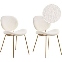 Esszimmerstuhl 2er Set LUANA Bouclé Weiß Esszimmerstuhl 2er Set LUANA Bouclé Weiß von BELIANI