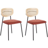 Esszimmerstuhl 2er Set MAYETTA Rattan Orange von BELIANI