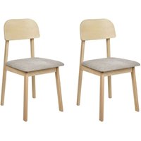 Esszimmerstuhl 2er Set SCANDIA Holz Taupe von BELIANI