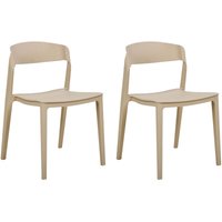 Esszimmerstuhl 2er Set SOMERS Beige von BELIANI