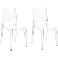 Esszimmerstuhl 2er Set WESTBRIDGE Transparent Esszimmerstuhl 2er Set WESTBRIDGE Transparent von BELIANI