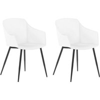 Esszimmerstuhl 2er Set Weiß Kunststoff/Metall Modern Minimalismus Wohnzimmer Esszimmer Salon Esszimmerstuhl 2er Set Weiß Kunststoff/Metall Modern Minimalismus Wohnzimmer Esszimmer Salon von BELIANI