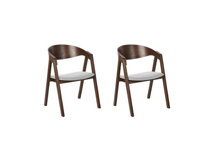 Esszimmerstuhl 2er Set aus Holz, grau von BELIANI