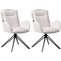 Esszimmerstuhl 2er Set drehbar AVELAR Hellbeige Esszimmerstuhl 2er Set drehbar AVELAR Hellbeige von BELIANI