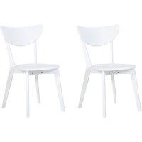 Esszimmerstuhl in Weiß aus MDF-Platte 2er Set Roxby Modernes Design Minimalistisch Esszimmer von BELIANI