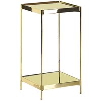 Beliani - Beistelltisch Gold Metall Glas 29 x 29 cm Klassisch Elegant Multifunktional Wohnzimmer - Gold von BELIANI