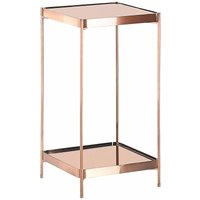 Beistelltisch Kupferton Metall Glas 29 x 29 cm Klassisch Elegant Multifunktional Wohnzimmer - Kupfer von BELIANI